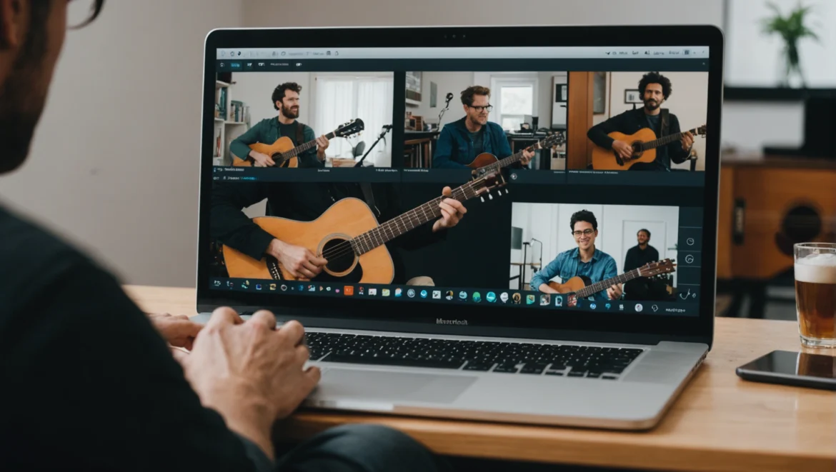 Jouer de la guitare à distance : la musique qui traverse les écrans !